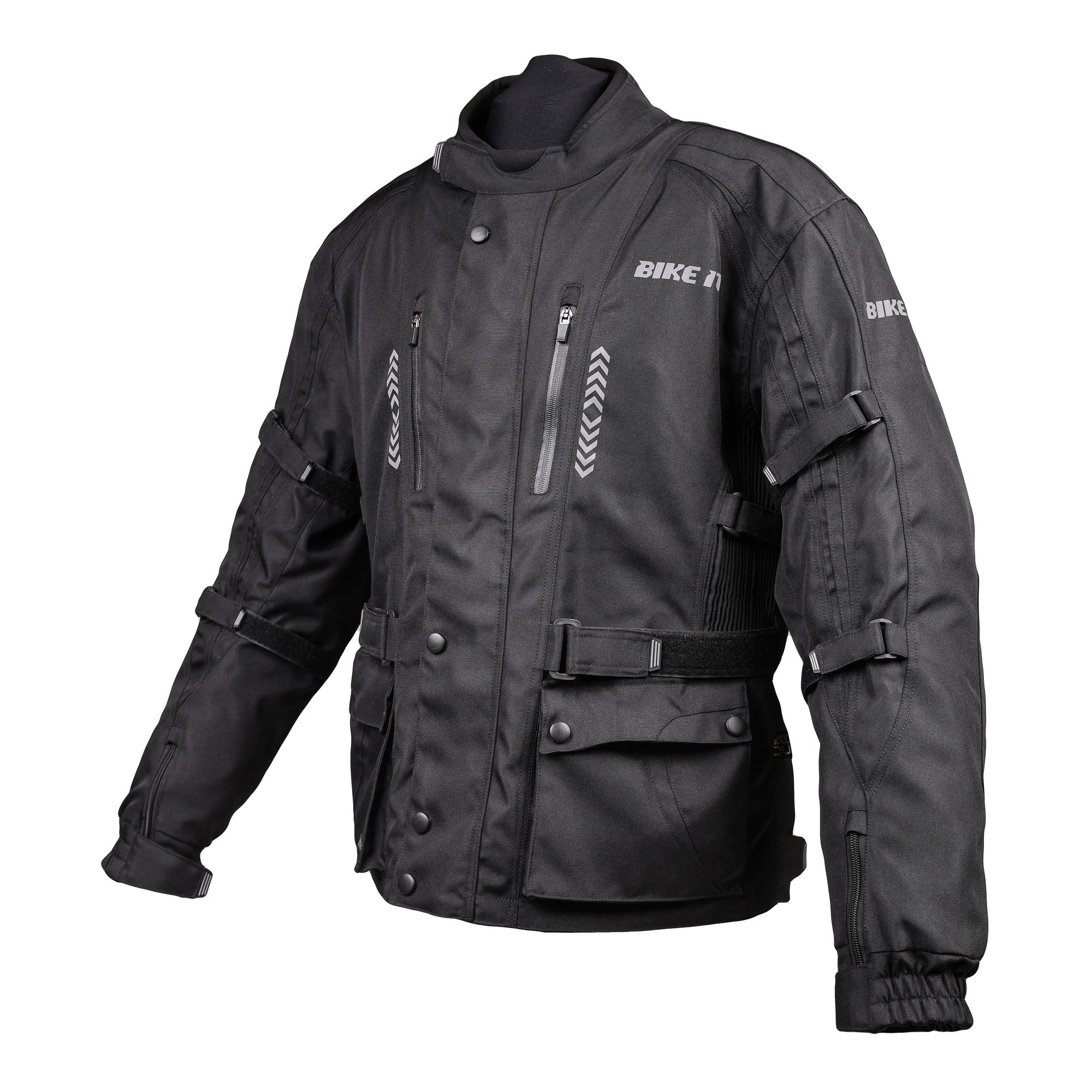 Bike It 'Triple Black' All-Weather Waterproof Adventure Touring Motorcycle Jacket