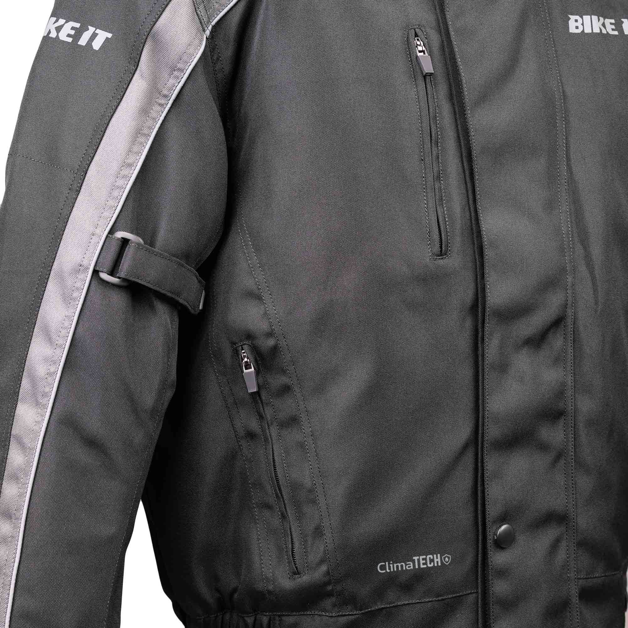 Bike It 'Herm' Textile Waterproof Motorcycle Bomber Casual Jacket