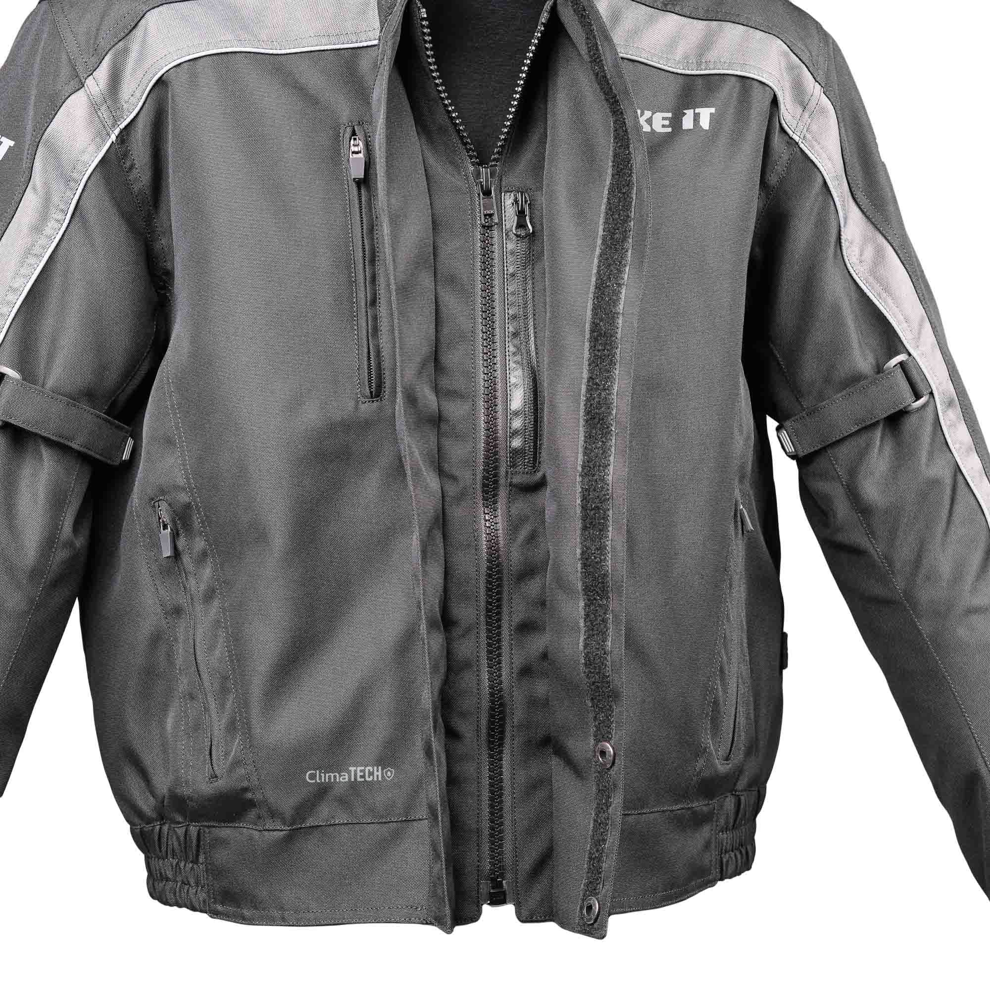Bike It 'Herm' Textile Waterproof Motorcycle Bomber Casual Jacket