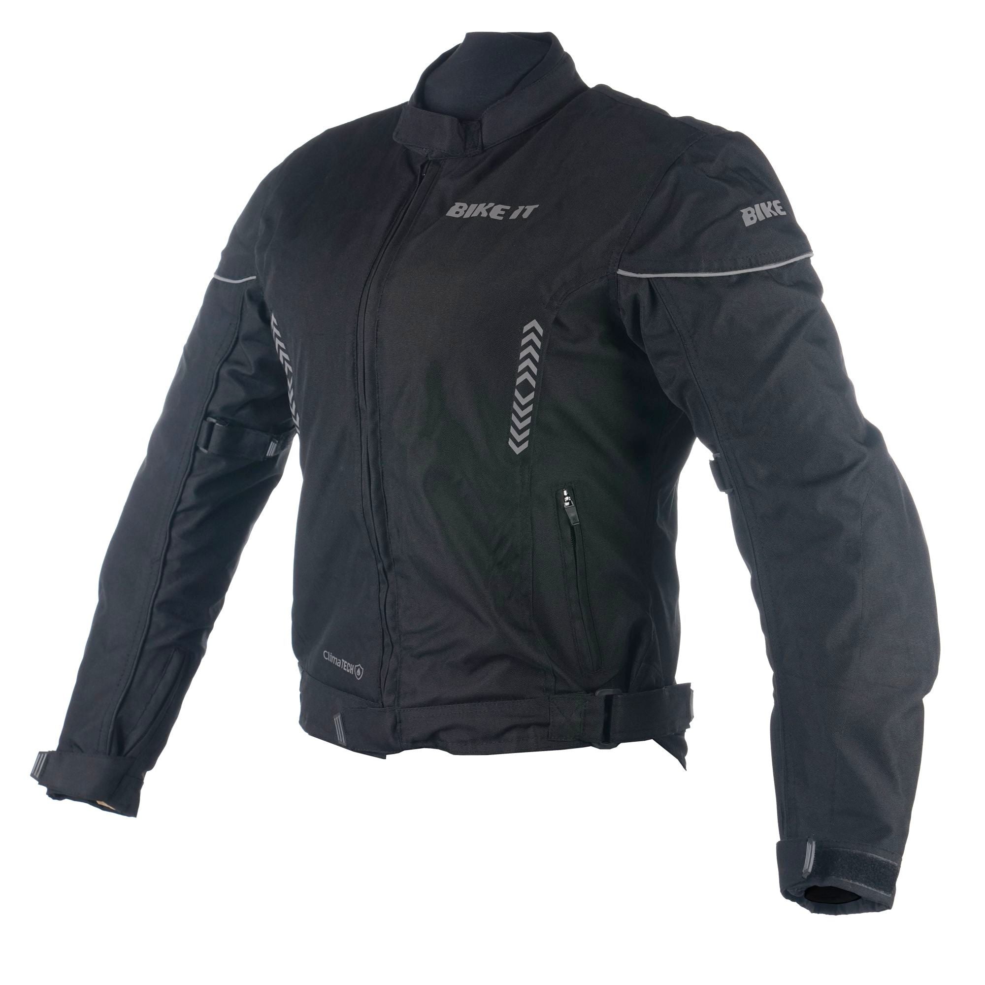 Bike It 'Insignia' Textile Ladies Waterproof Motorcycle Jacket (Black)
