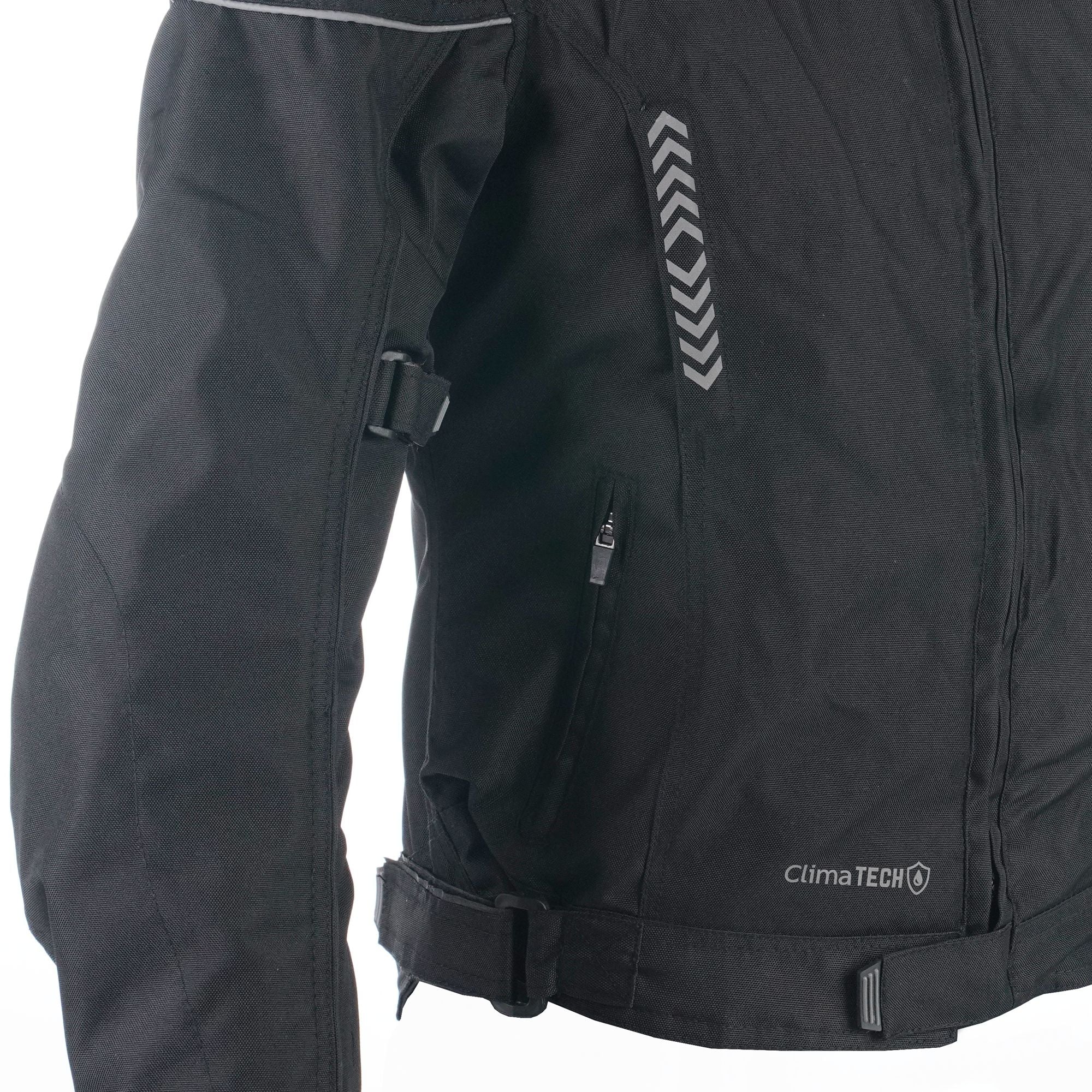 Bike It 'Insignia' Textile Ladies Waterproof Motorcycle Jacket (Black)