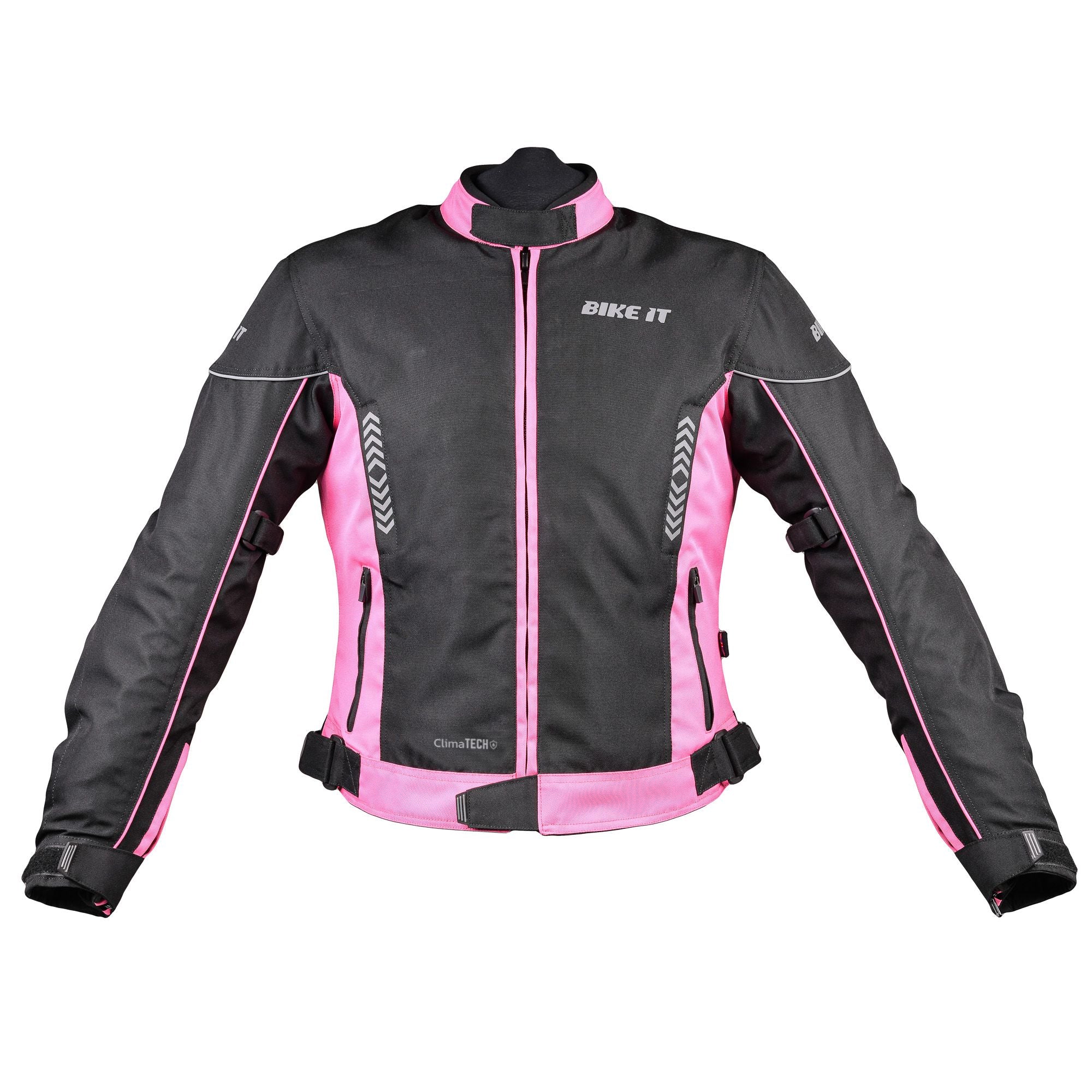 Bike It 'Insignia' Textile Ladies Waterproof Motorcycle Jacket (Pink)