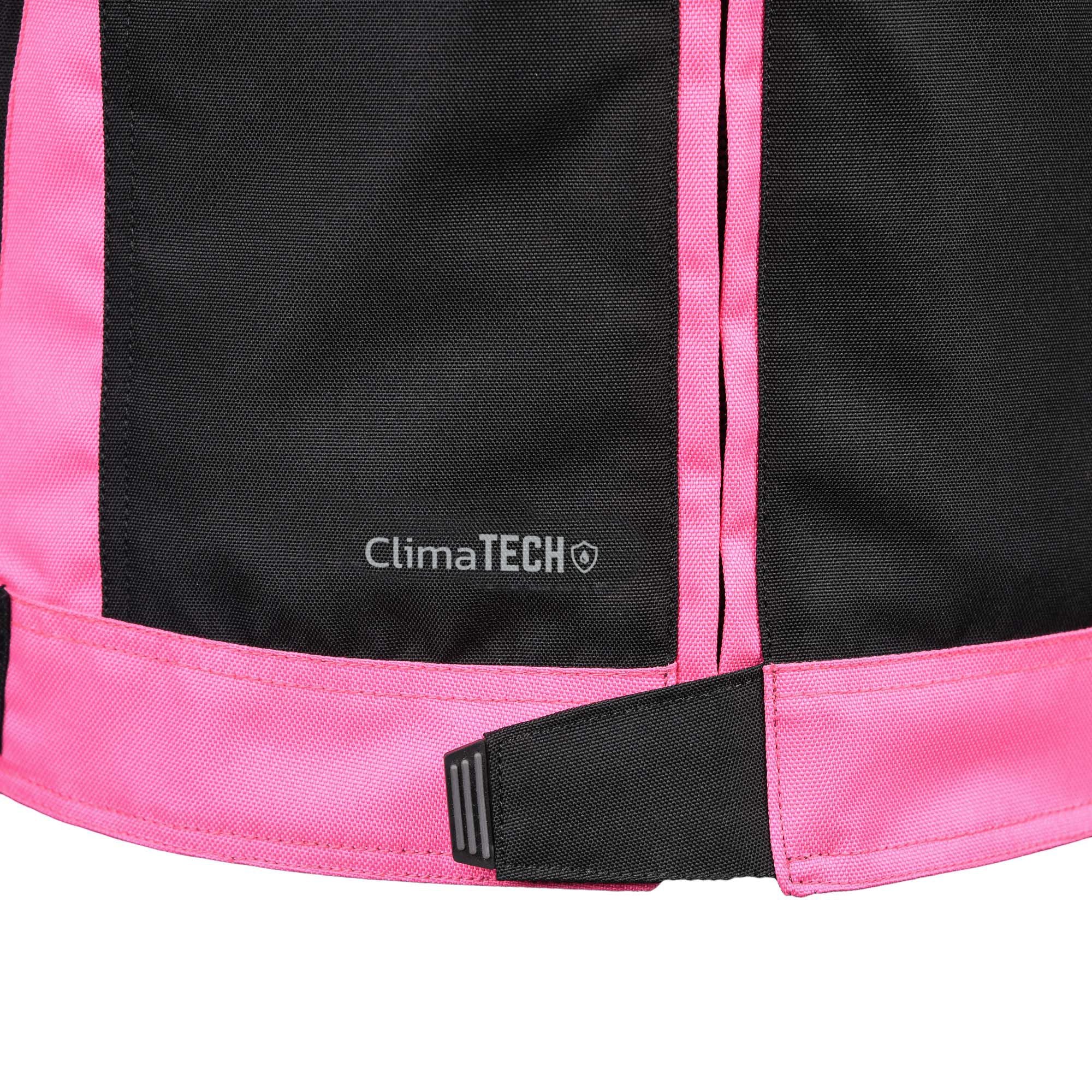 Bike It 'Insignia' Textile Ladies Waterproof Motorcycle Jacket (Pink)