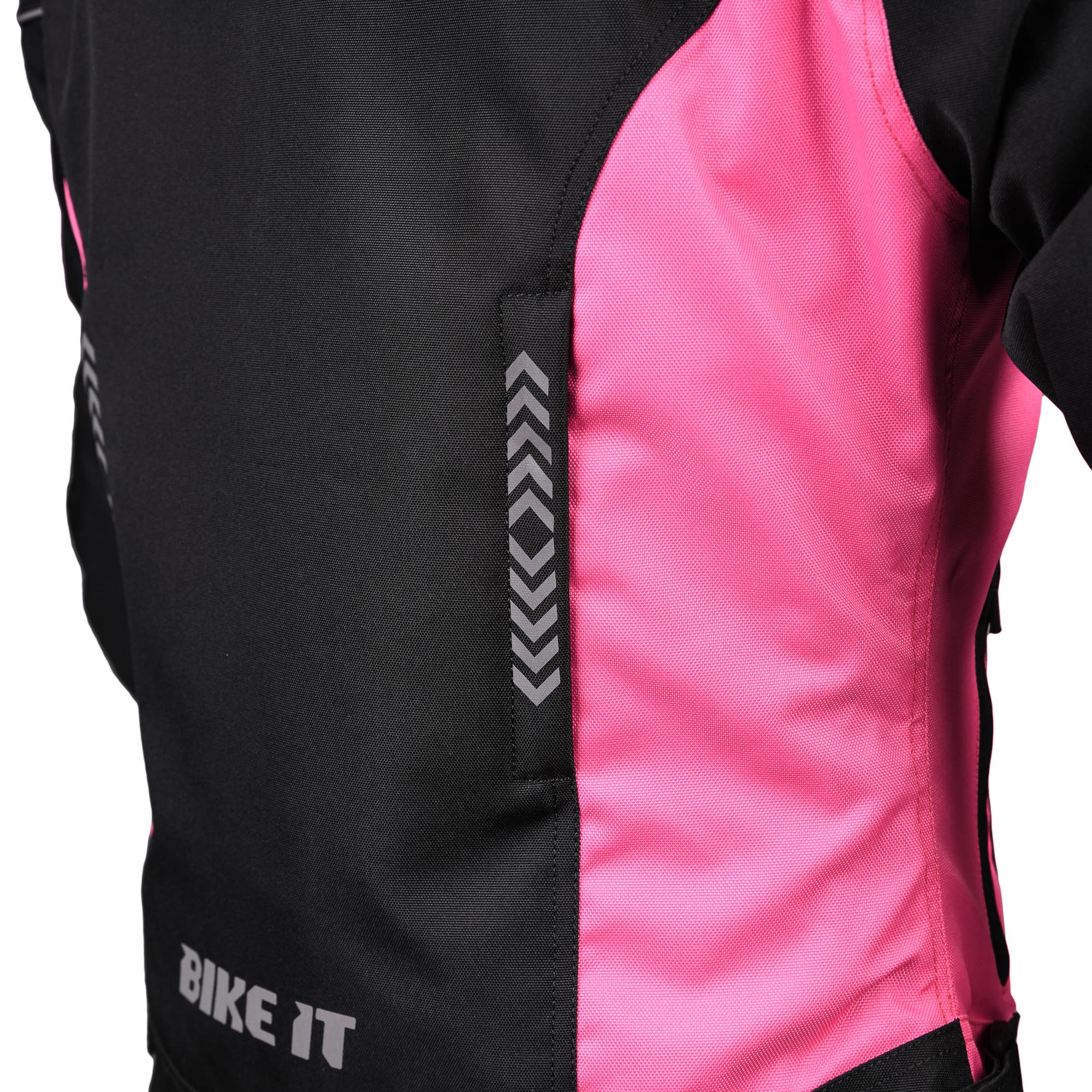 Bike It 'Insignia' Textile Ladies Waterproof Motorcycle Jacket (Pink)