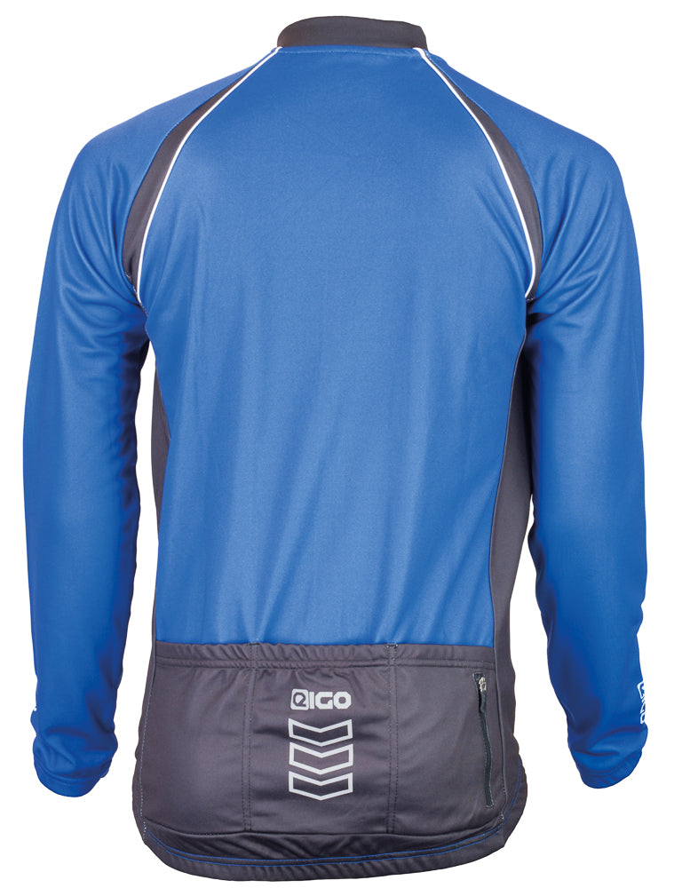 Eigo Logic Mens Long Sleeve Cycling Jersey Blue / Black