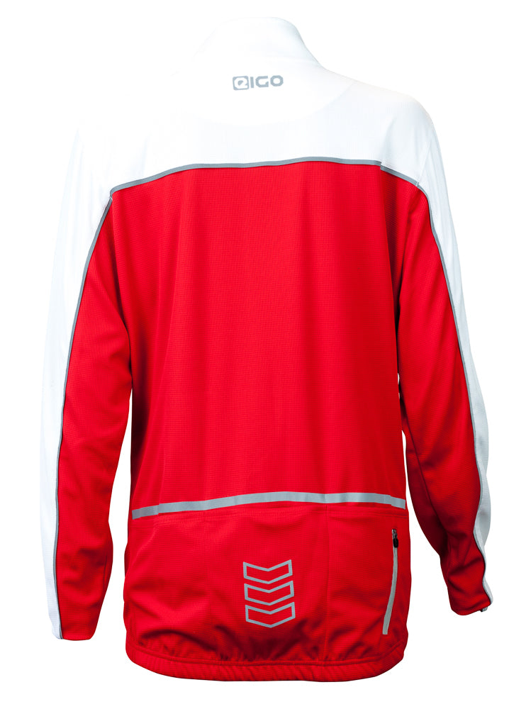 Eigo Holly Womens Long Sleeve Cycling Jersey Red / White