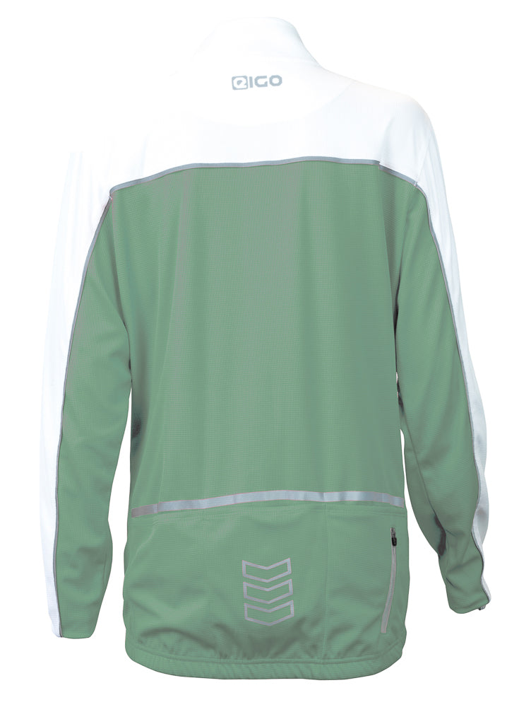Eigo Holly Womens Long Sleeve Cycling Jersey Sage / White