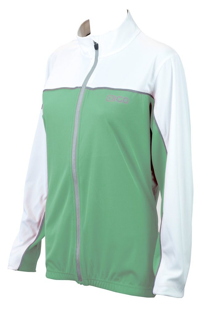Eigo Holly Womens Long Sleeve Cycling Jersey Sage / White
