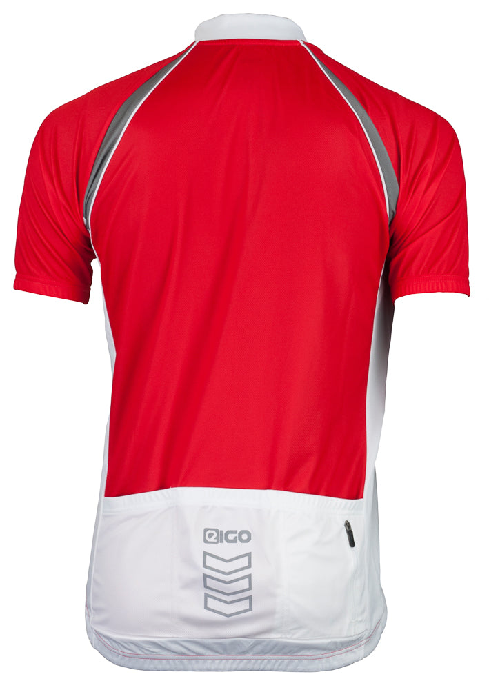 Eigo Logic Mens Short Sleeve Cycling Jersey Red / White