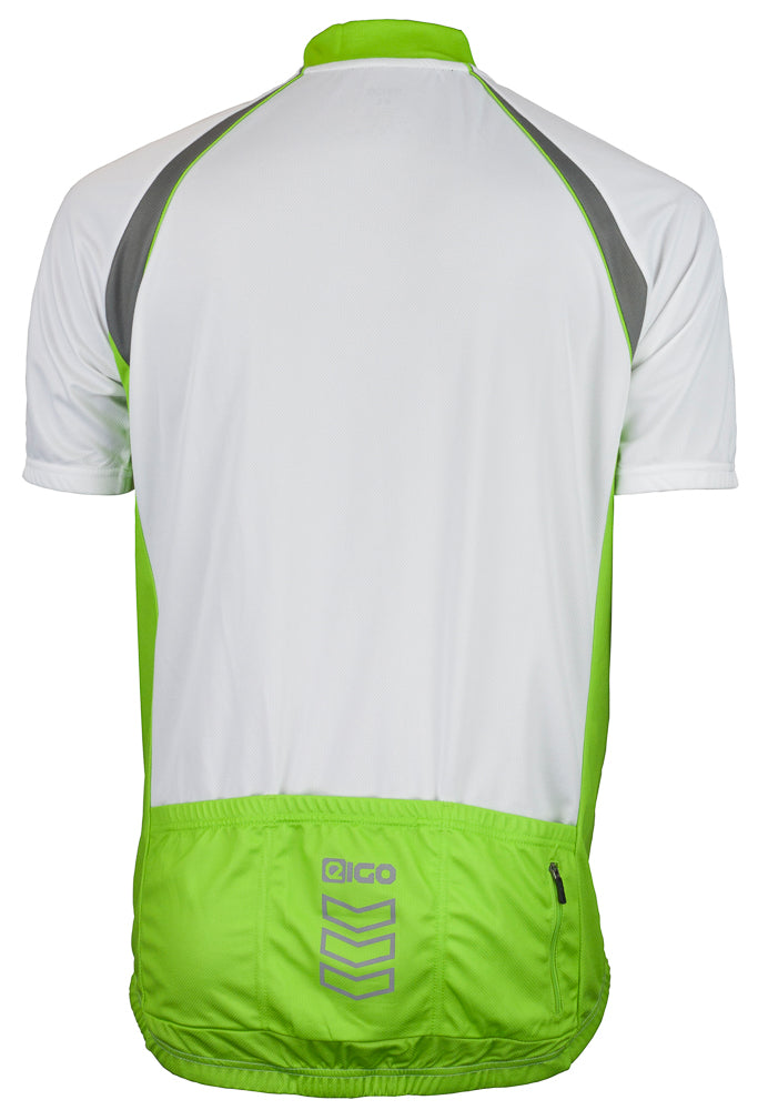 Eigo Logic Mens Short Sleeve Cycling Jersey Green / White