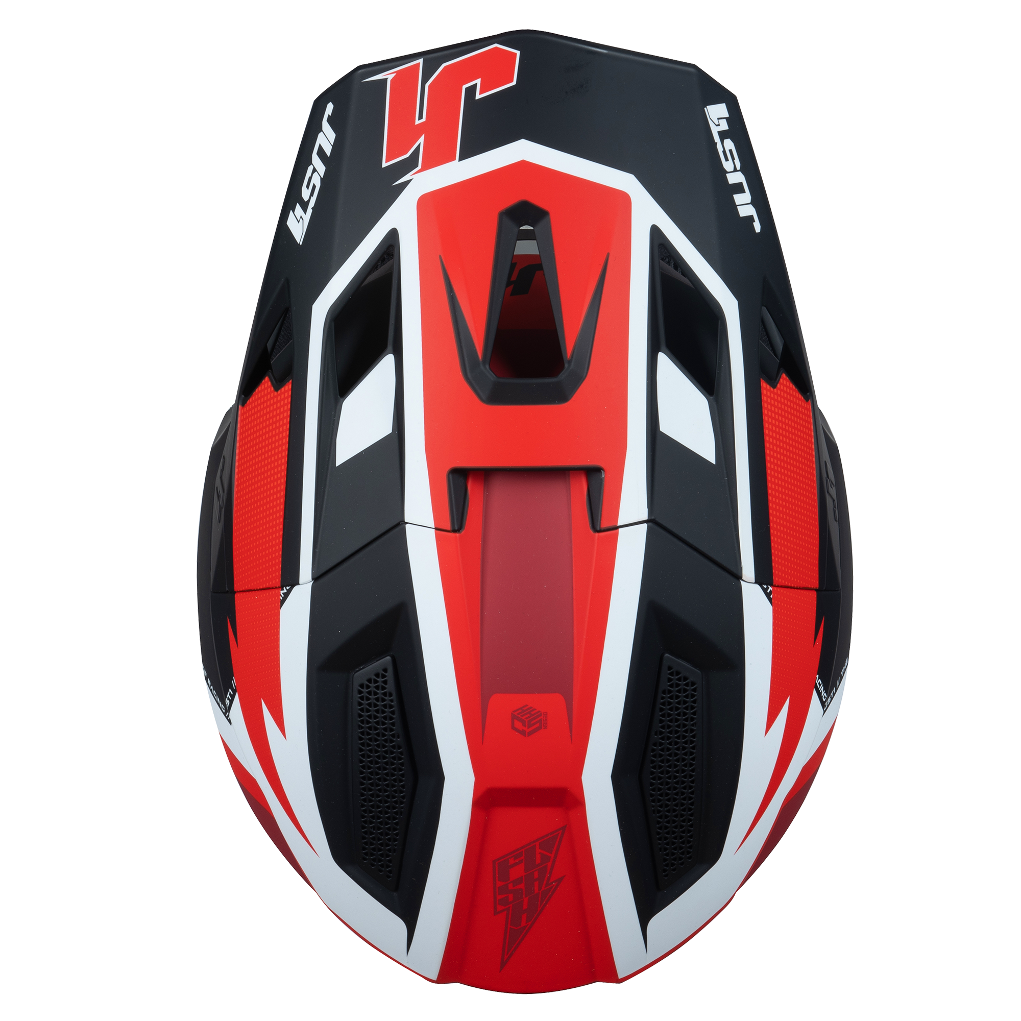 Just1 J40 Motocross Helmet Flash Red White Black