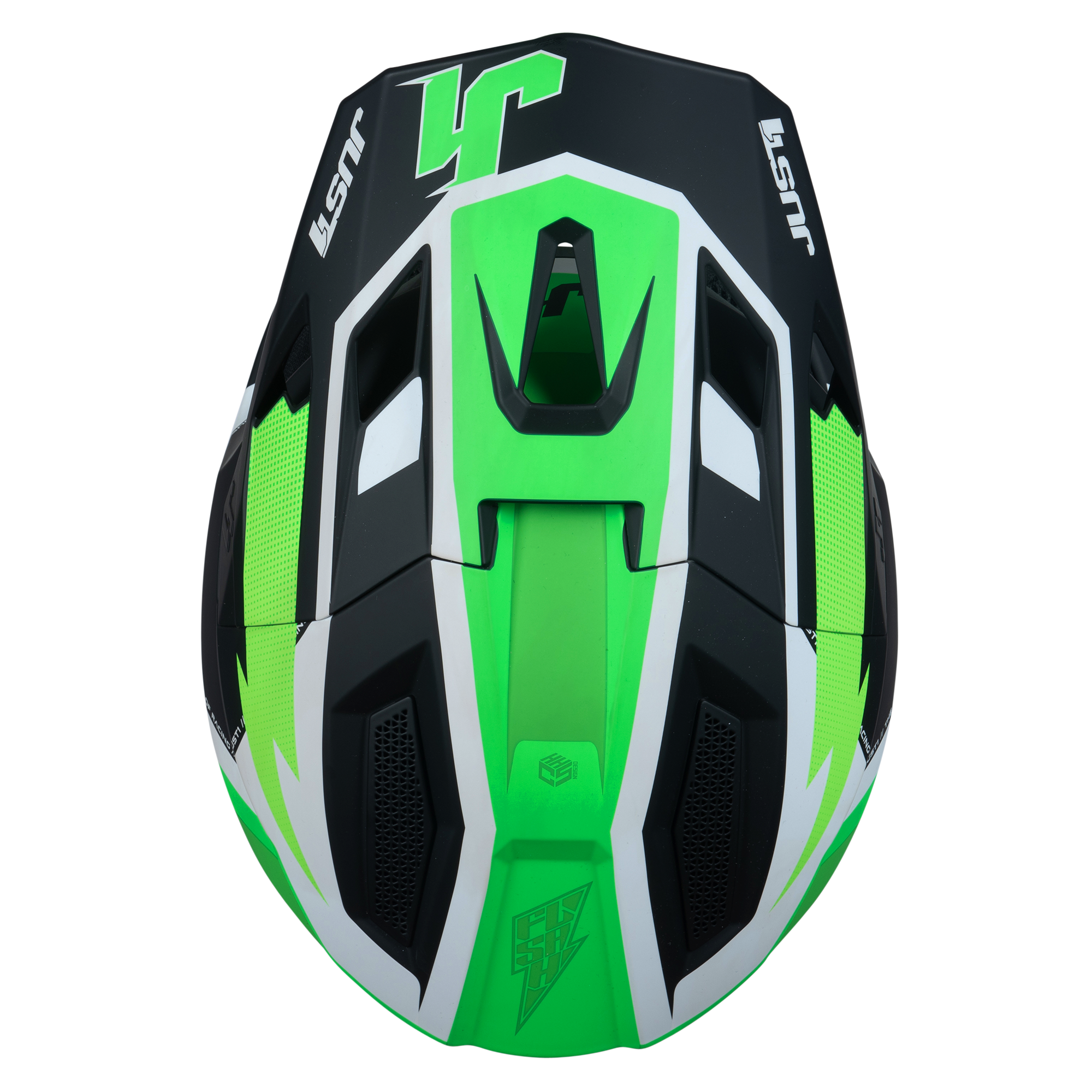 Just1 J40 Motocross Helmet Flash Fluo Green White Black