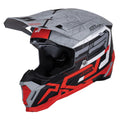 Just1 J40 Motocross Helmet Mission Red Grey Matt