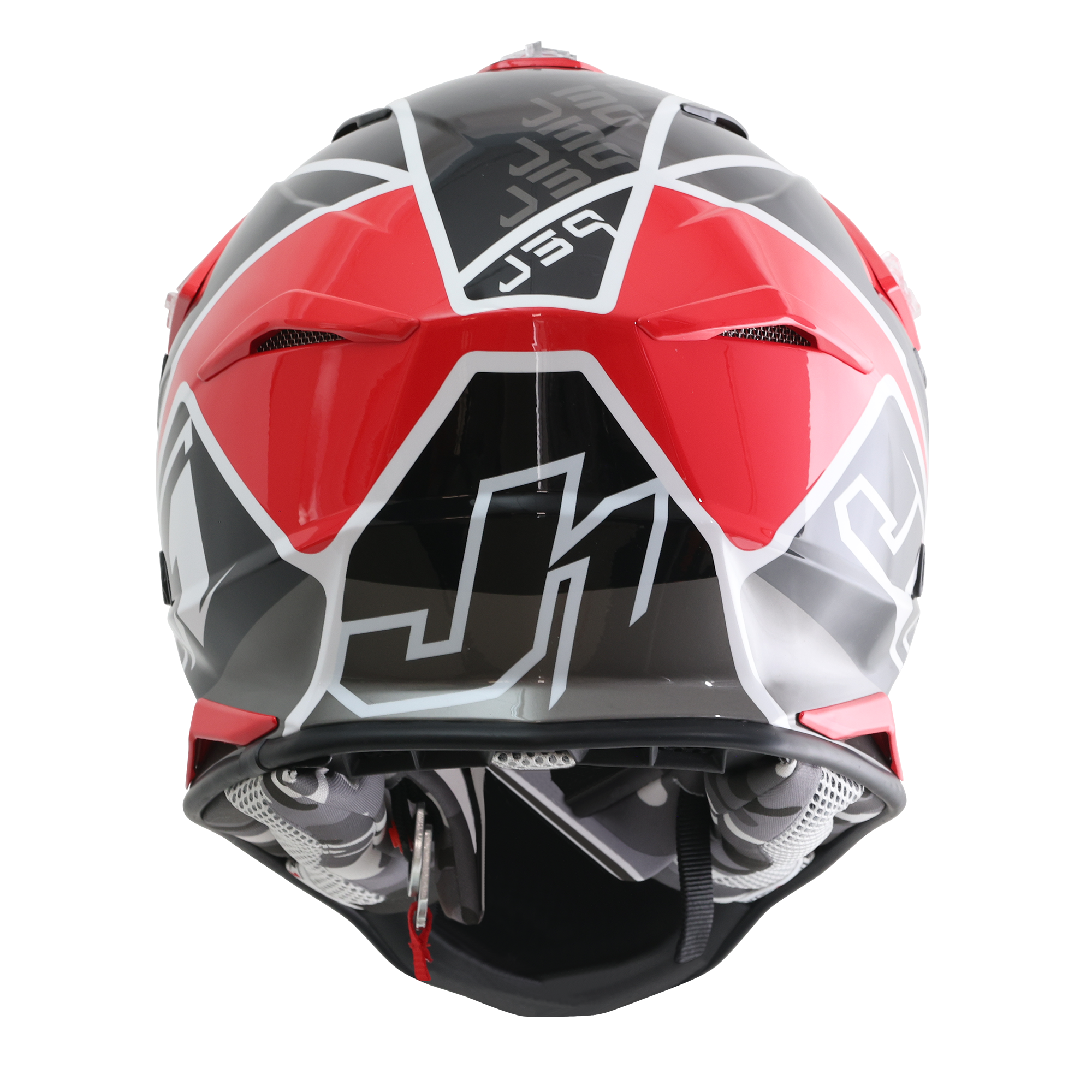 Just1 J39 Motocross Helmet Thruster Red Black White Gloss
