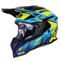 Just1 J39 Motocross Helmet Revo Blue Fluo Yellow Black Gloss