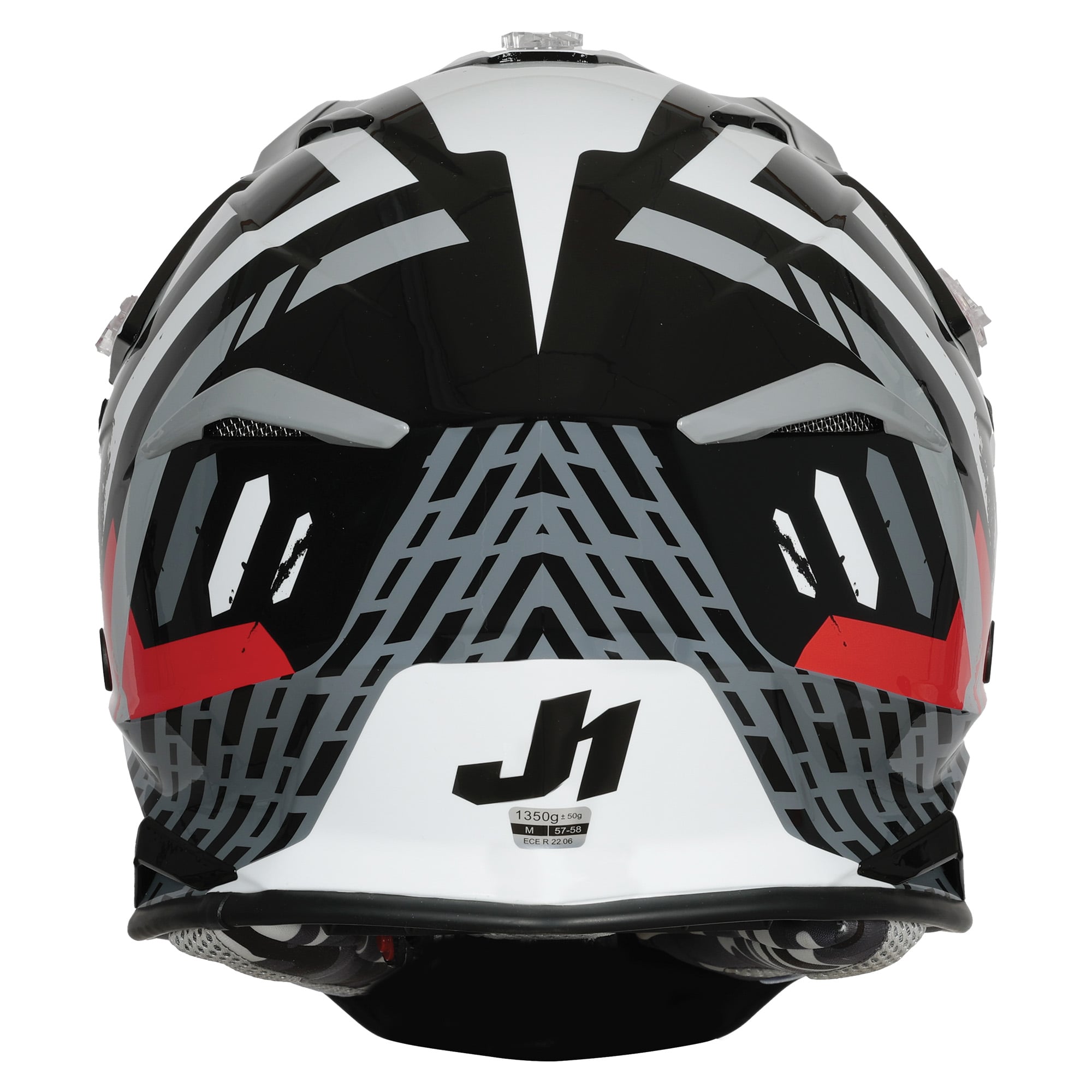 Just1 J39 Motocross Helmet Marshall White Red Black Gloss
