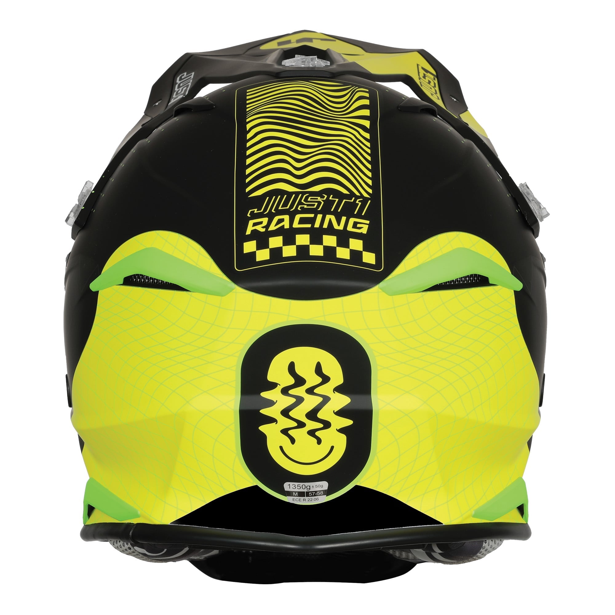 Just1 J39 Motocross Helmet Xeno Fluo Yellow Black Matt