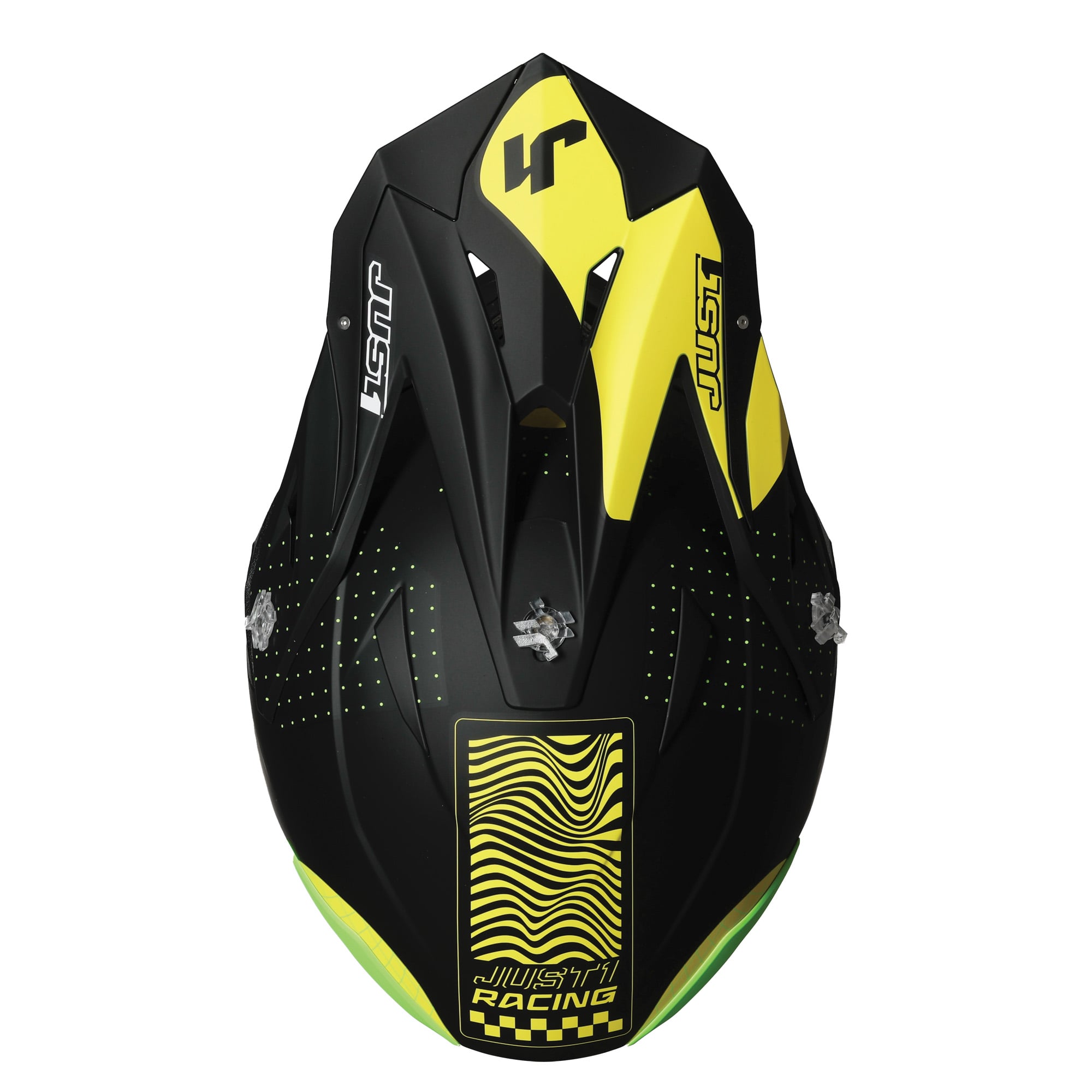 Just1 J39 Motocross Helmet Xeno Fluo Yellow Black Matt