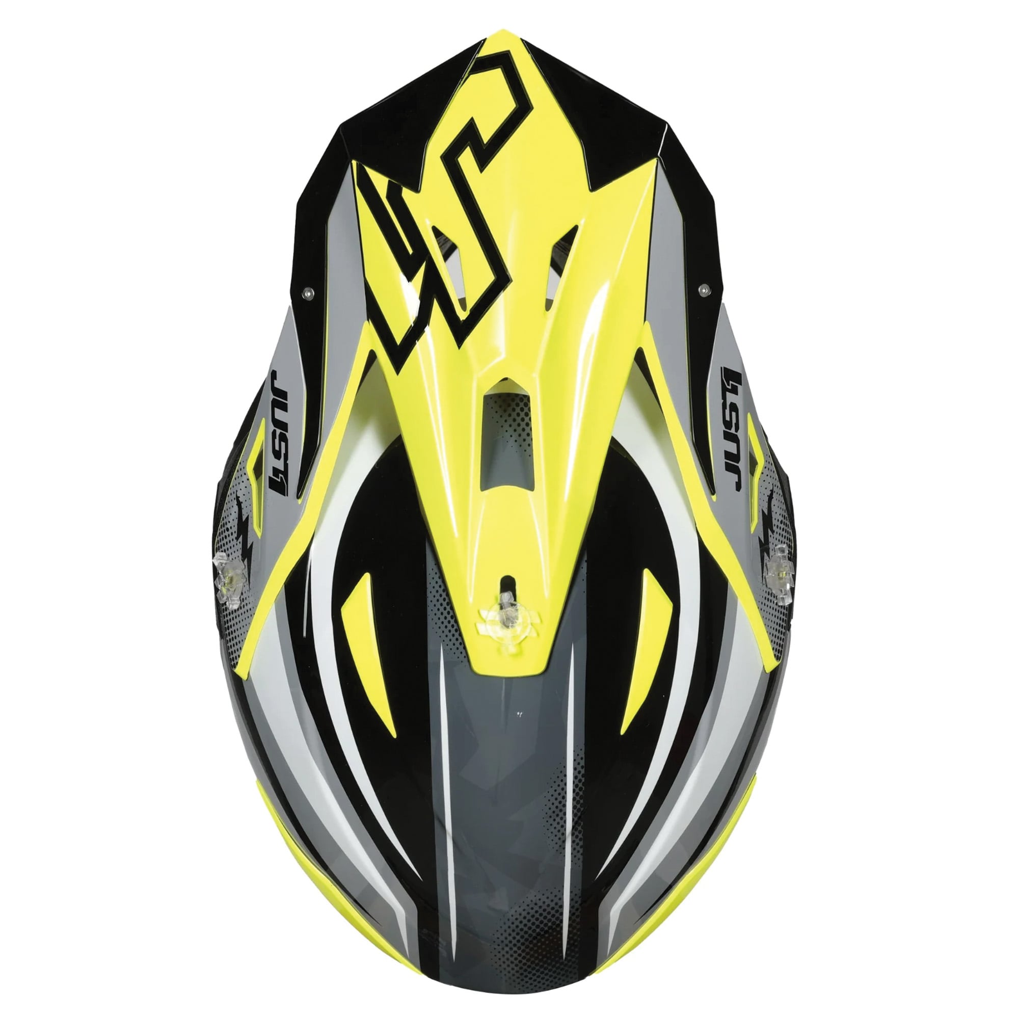 Just1 J39 Motocross Helmet Revo Grey Yellow Fluo Black Matt