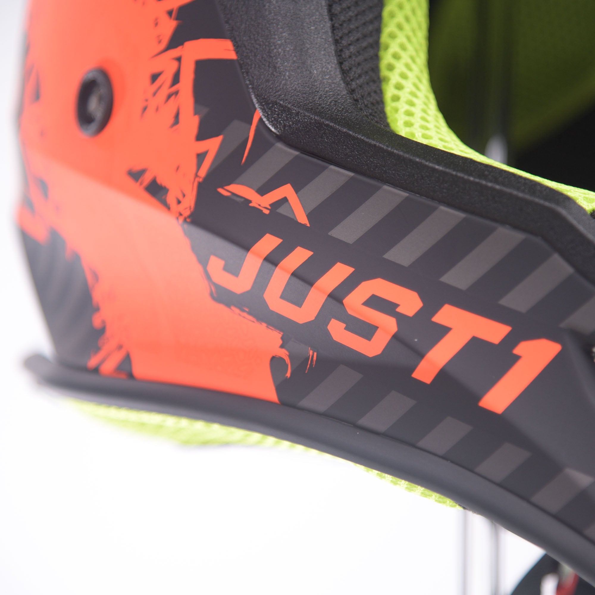 Just1 J38 MX Helmet Mask Fluo Orange/Titanium/Black Matt