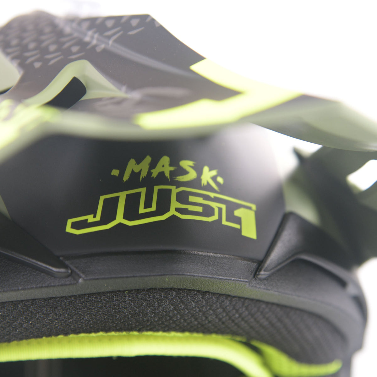 Just1 J38 MX Helmet Mask Fluo Yellow/Black/Army Green Matt