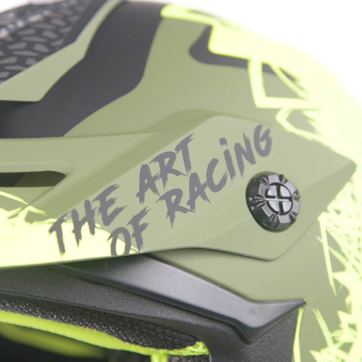 Just1 J38 MX Helmet Mask Fluo Yellow/Black/Army Green Matt