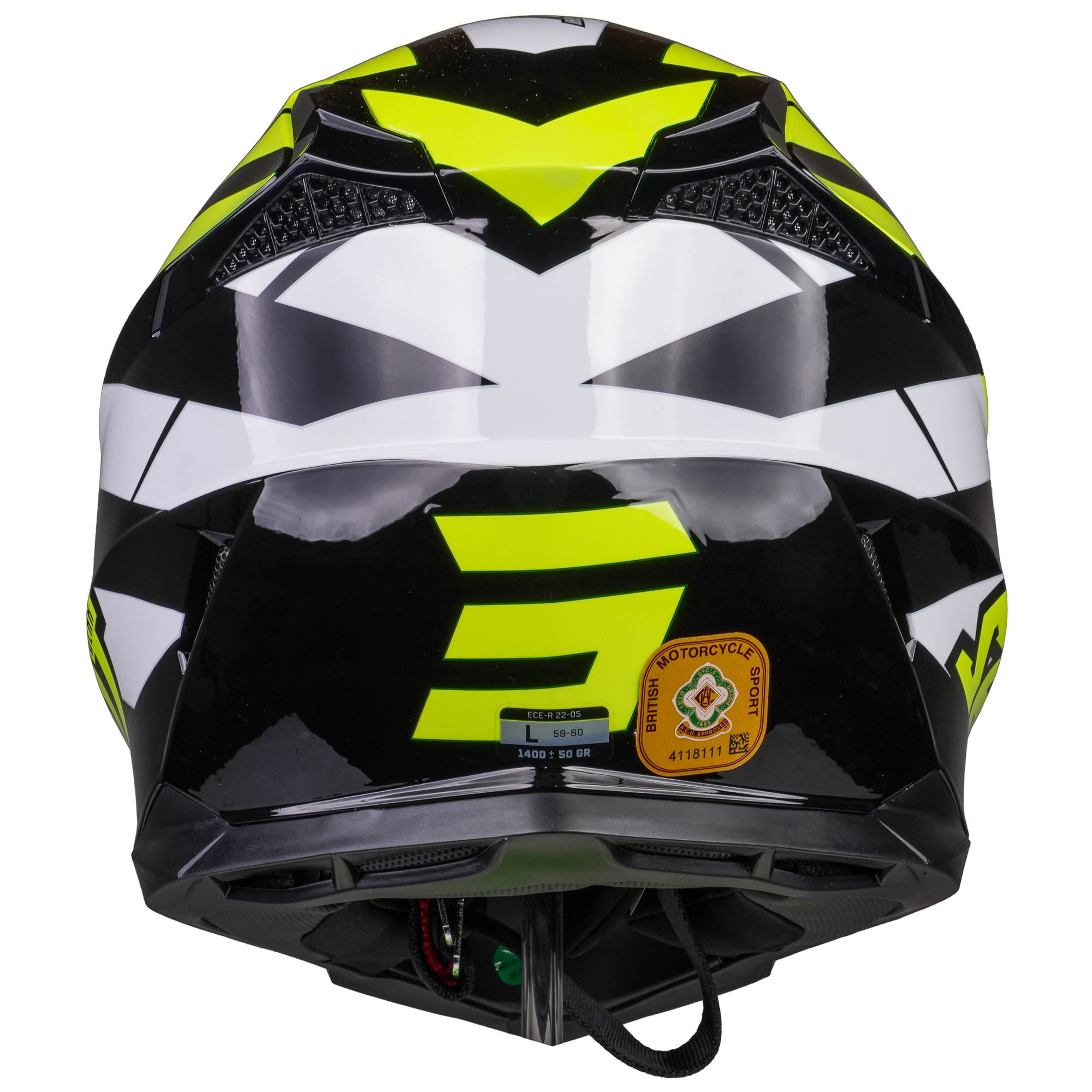 Shot 'Pulse Revenge' MX Helmet - Black Neon Yellow White [Gloss]