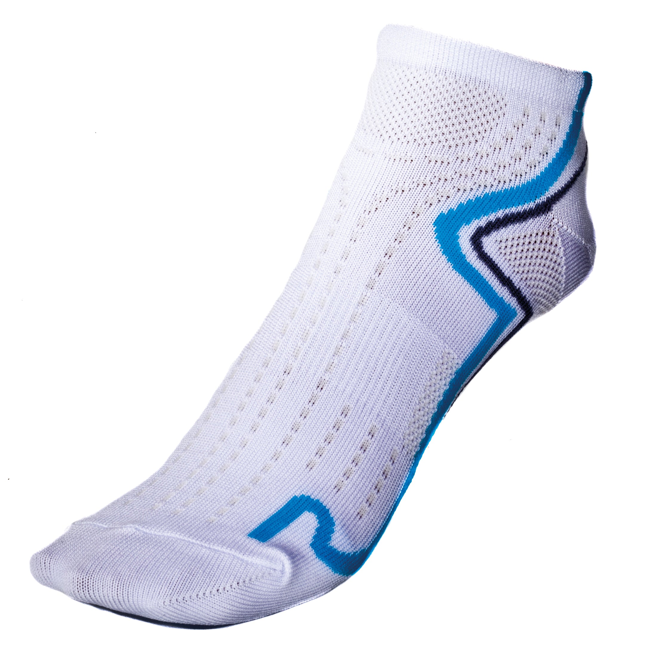 Eigo Low Cut Socks Coolmax White/Cyan