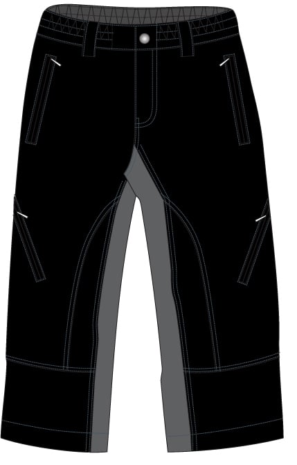 Eigo Zenith 3/4 Baggy Mens Shorts With Coolmax Liner Black/Slate