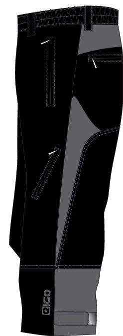 Eigo Zenith 3/4 Baggy Mens Shorts With Coolmax Liner Black/Slate