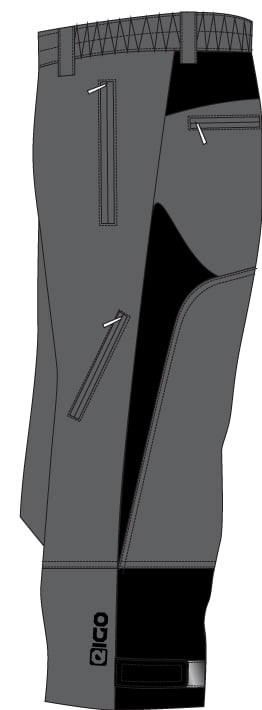 Eigo Zenith 3/4 Baggy Mens Shorts With Coolmax Liner Slate/Black