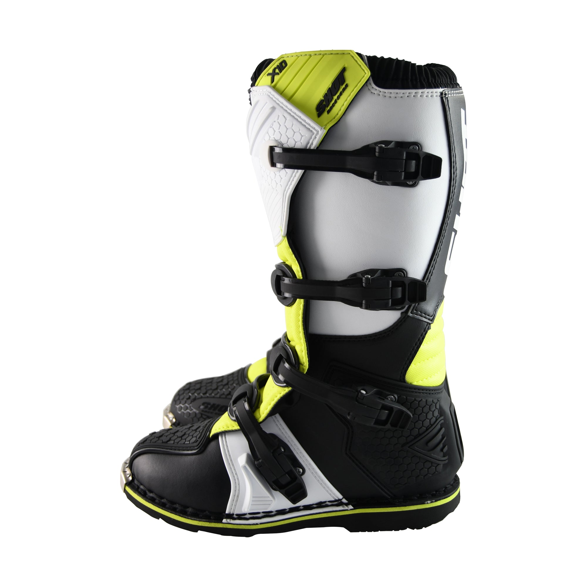 Shot X10 2.0 MX Boots Adult - Black/White/Yellow