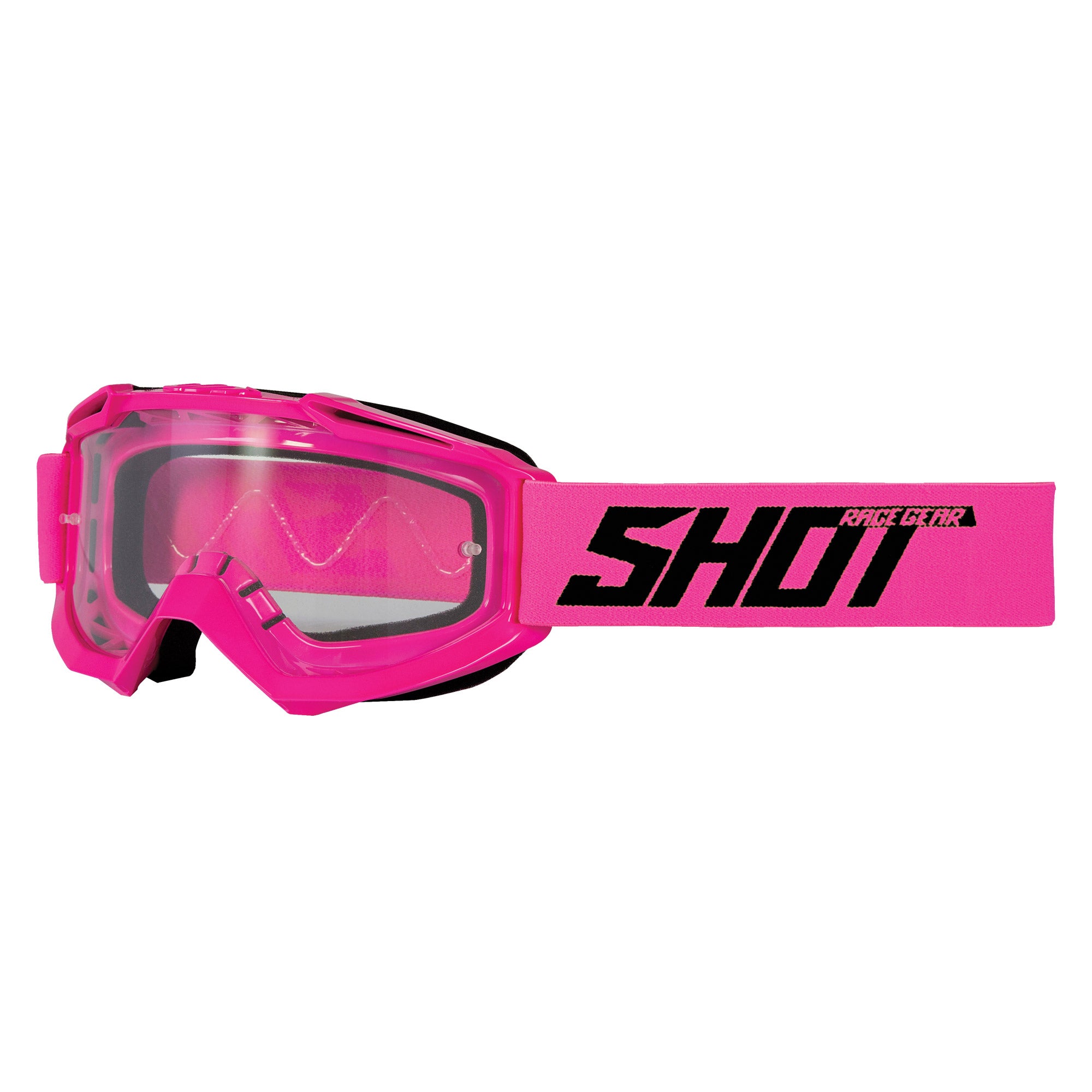 Shot Assault Neon Pink Motocross Goggles