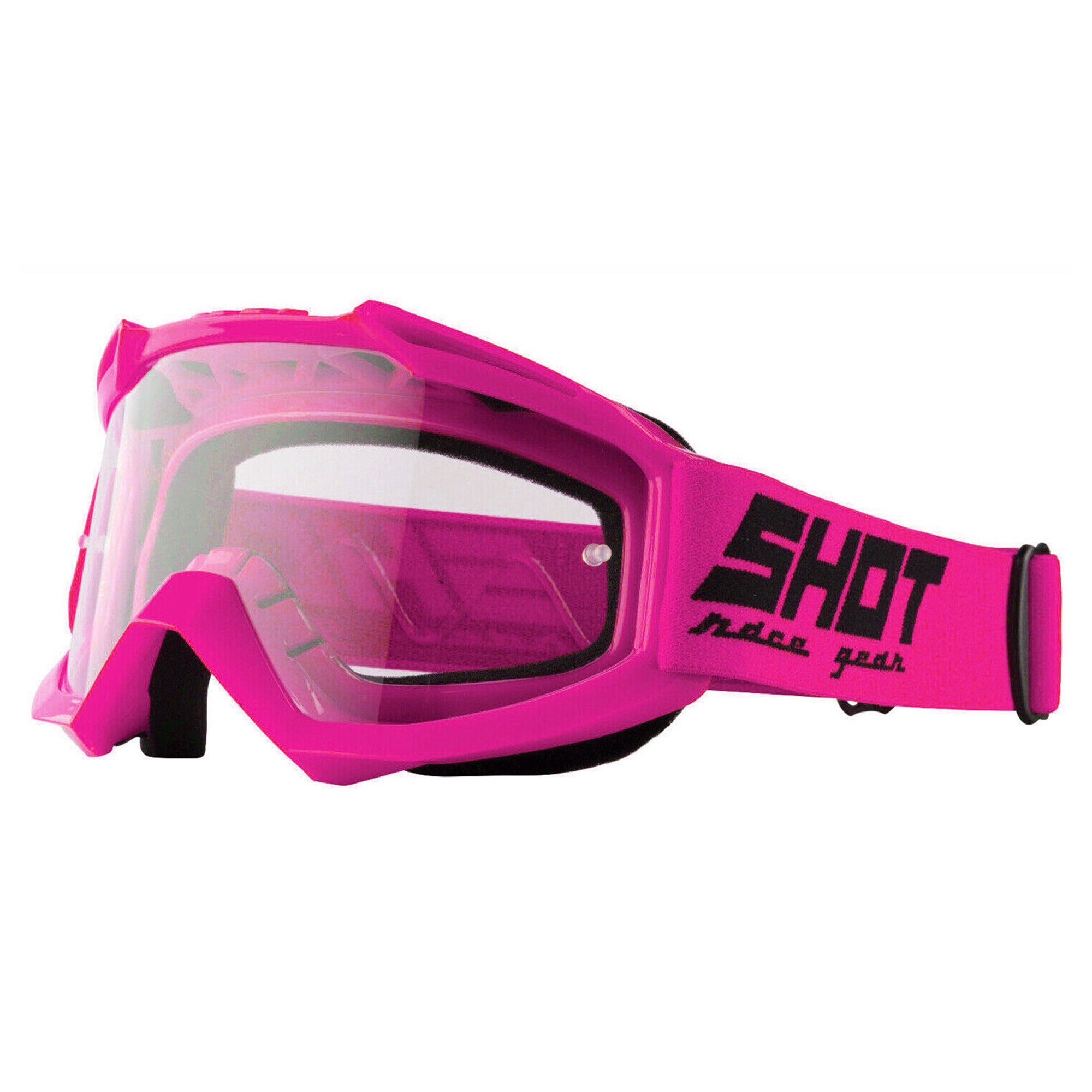 Shot Assault Neon Pink Motocross Goggles