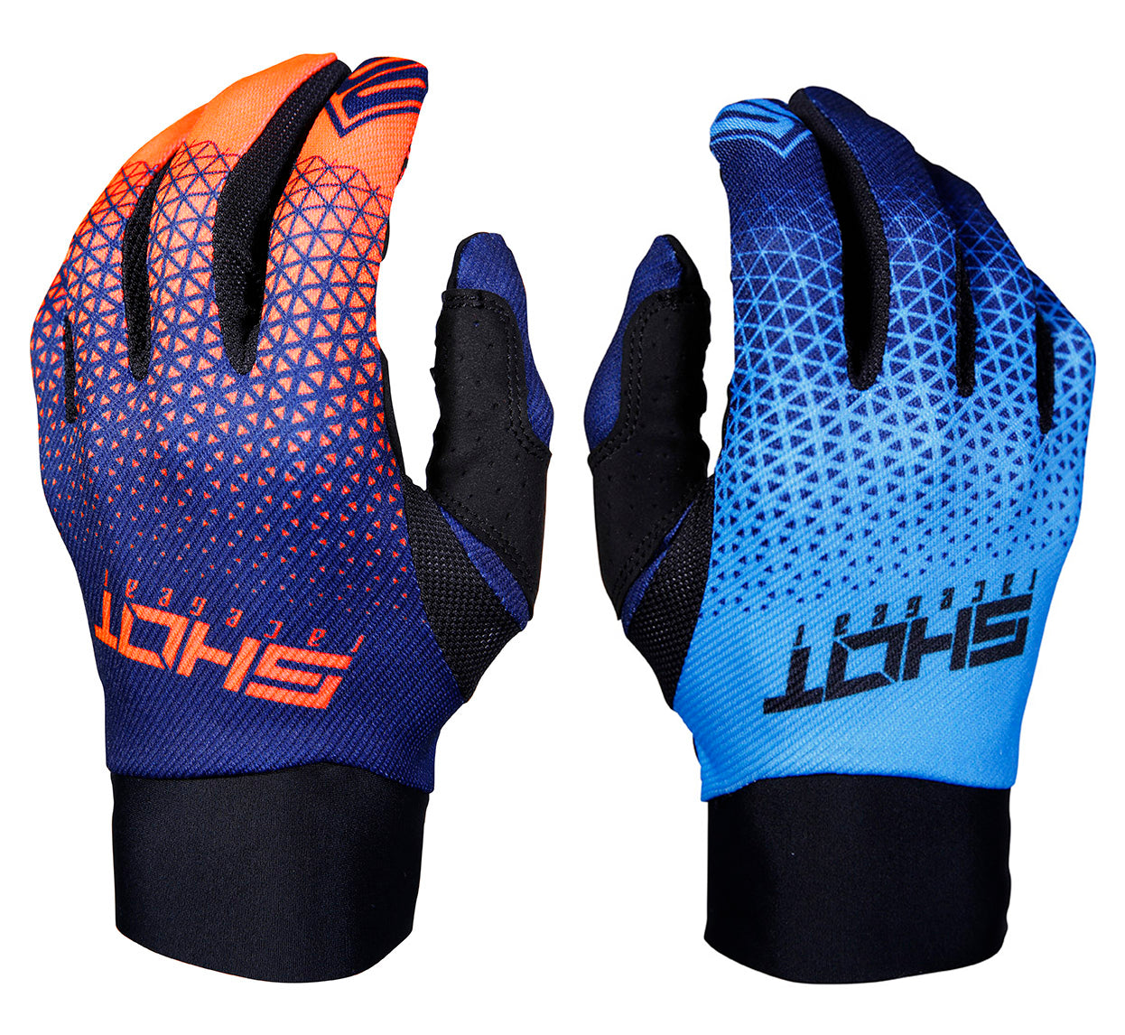 Shot Aerolite Delta Blue/Neon Orange Adult Gloves