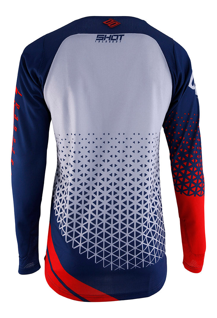 Shot Aerolite Delta Blue/Red Adults MX Jersey