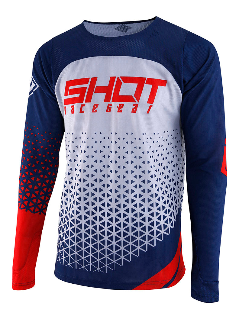 Shot Aerolite Delta Blue/Red Adults MX Jersey