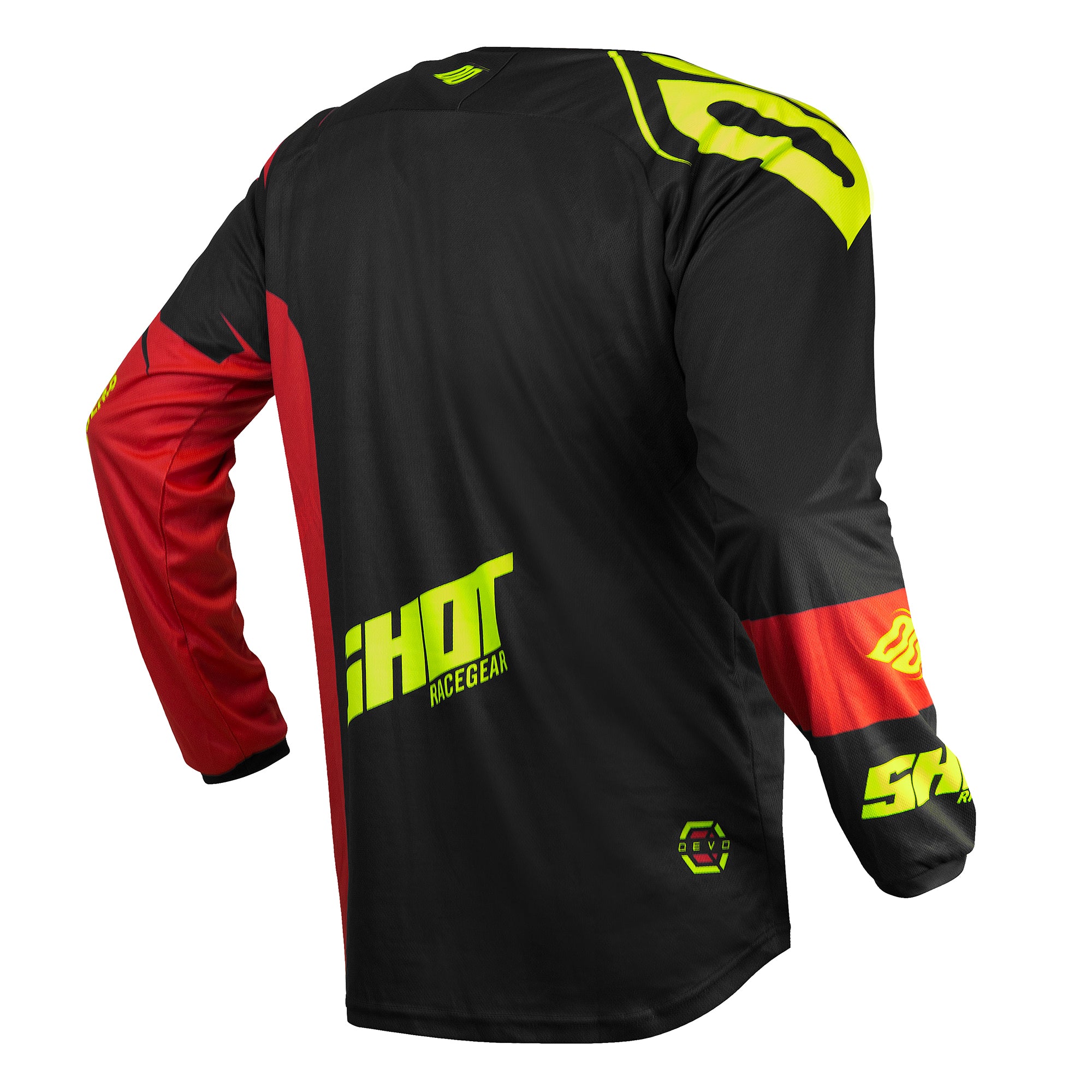 Shot Devo MX Jersey Adult - Ventury Red Neon Yellow