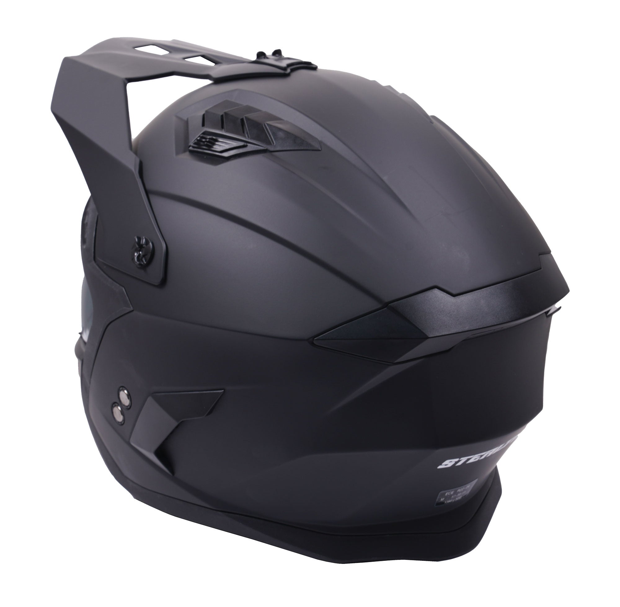 Stealth Fighter Multi Function Motorcycle Full & Open Face Helmet - Matt Black