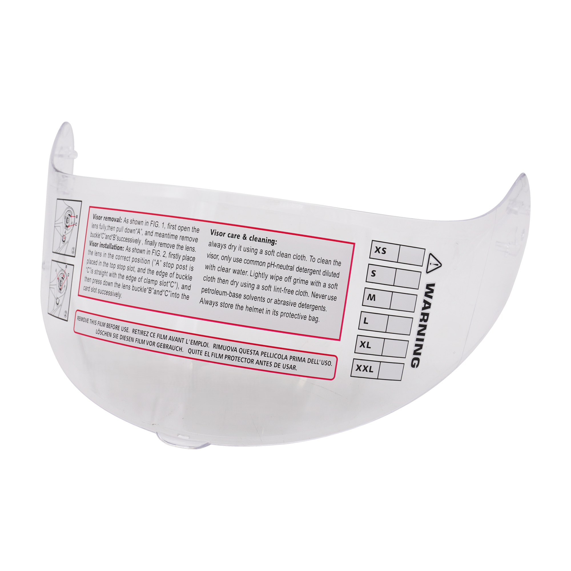 Replacement Stealth HS159 V159 Flip Clear Visor