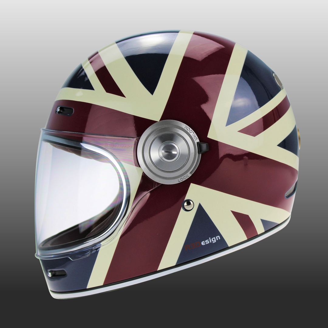 Viper VPR.303 F656 Retro / Vintage Full Face Motorcycle Helmet Union Jack