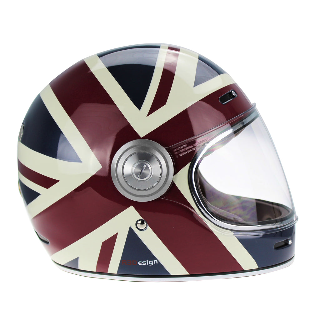 Viper VPR.303 F656 Retro / Vintage Full Face Motorcycle Helmet Union Jack