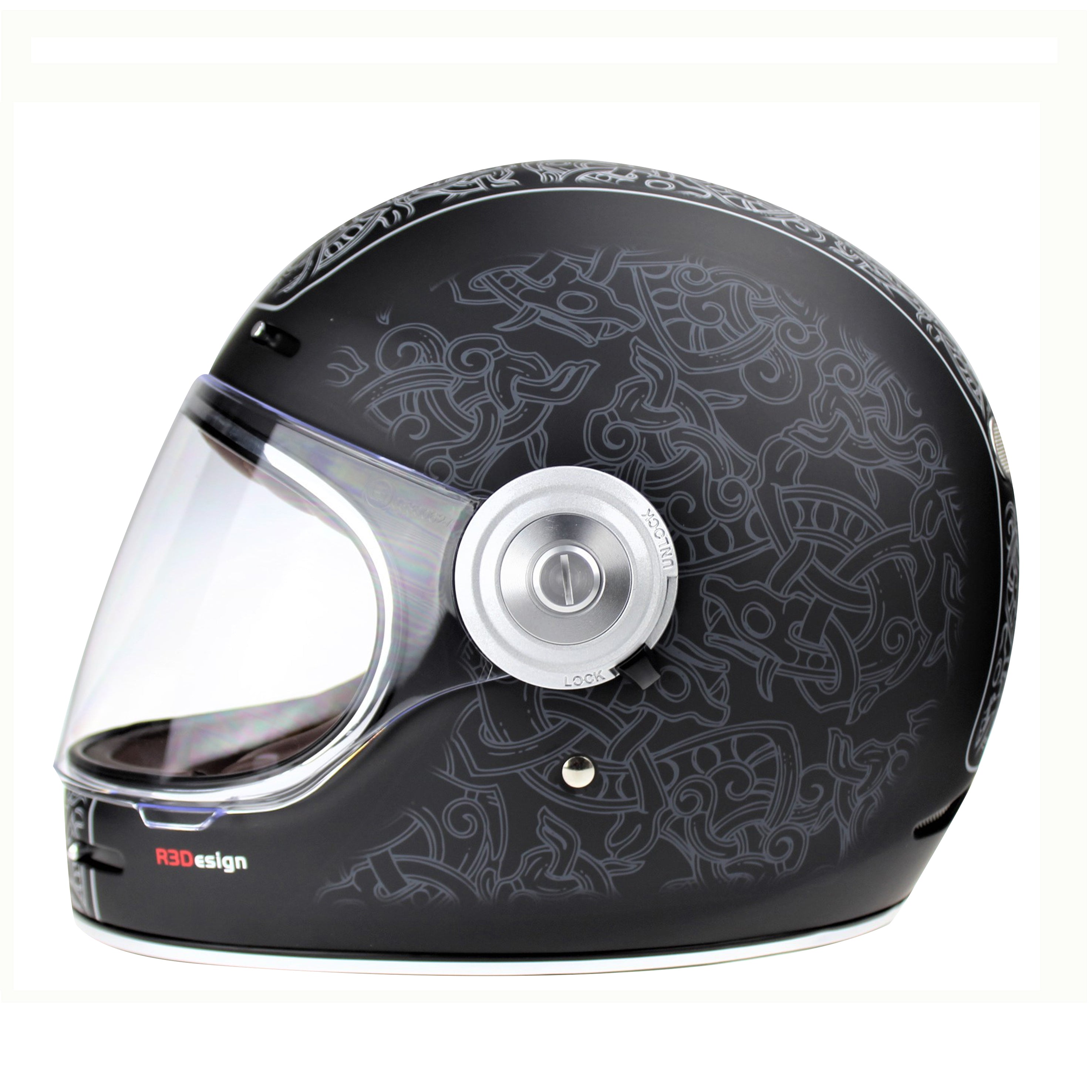 Viper VPR.303 F656 Retro / Vintage Full Face Motorcycle Helmet Jorvik