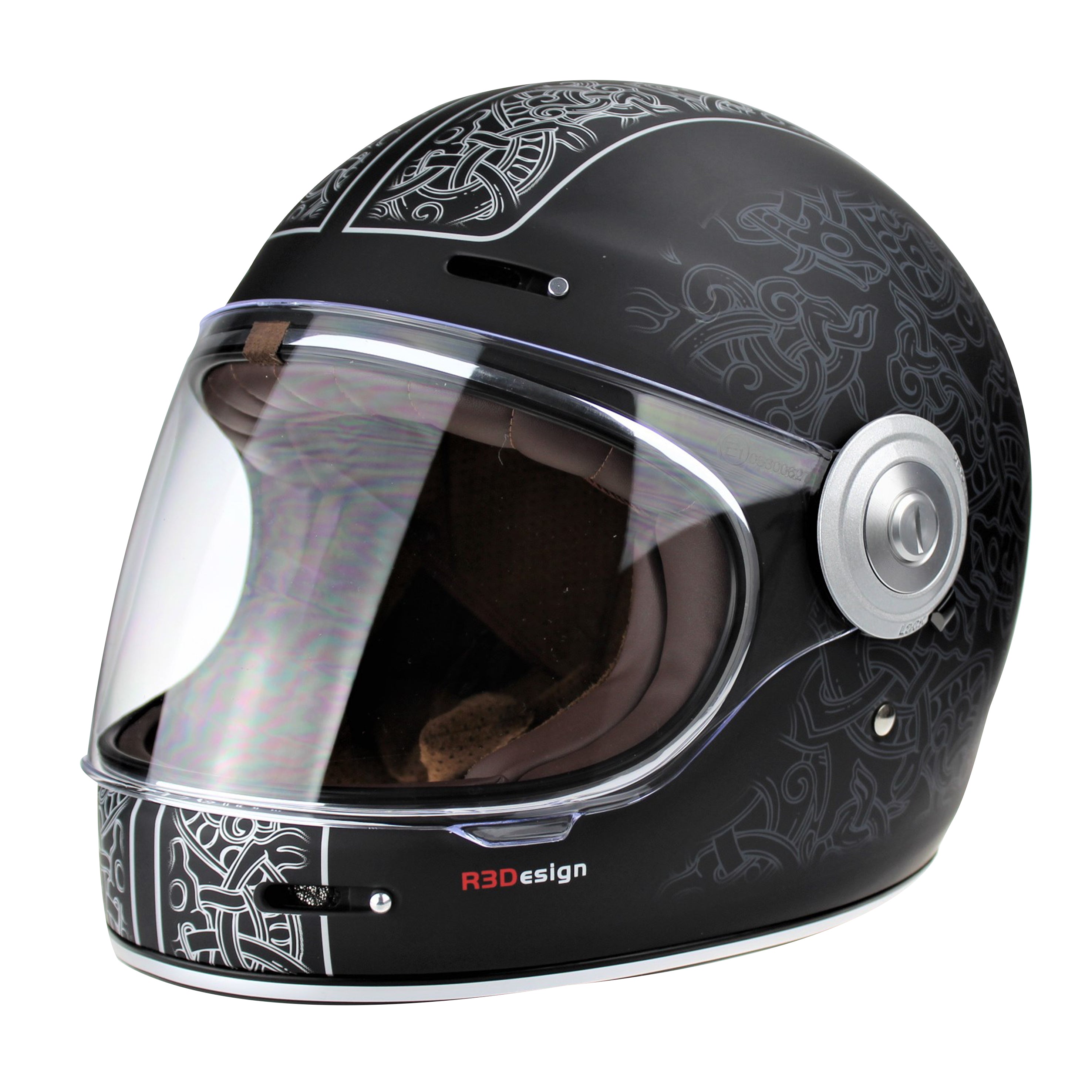 Viper VPR.303 F656 Retro / Vintage Full Face Motorcycle Helmet Jorvik
