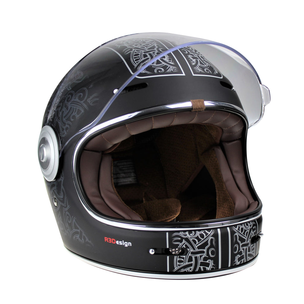 Viper VPR.303 F656 Retro / Vintage Full Face Motorcycle Helmet Union Jack