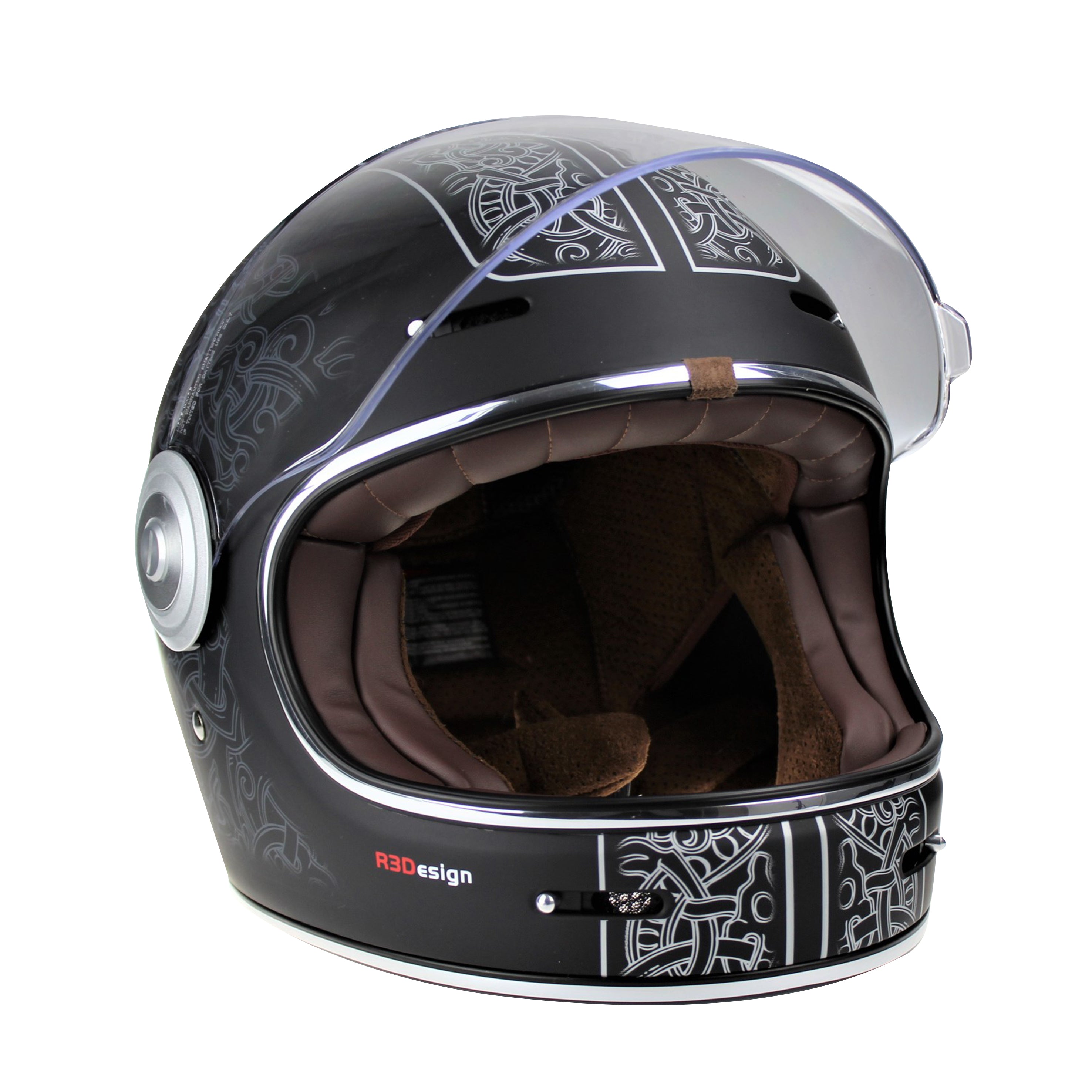 Viper VPR.303 F656 Retro / Vintage Full Face Motorcycle Helmet Jorvik