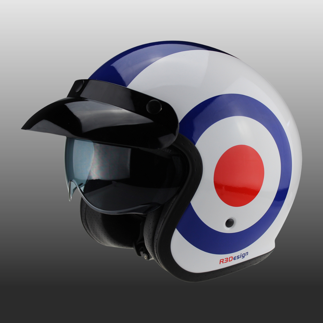 Viper RSV06+ Open Face Motorcycle Helmet Target UJ