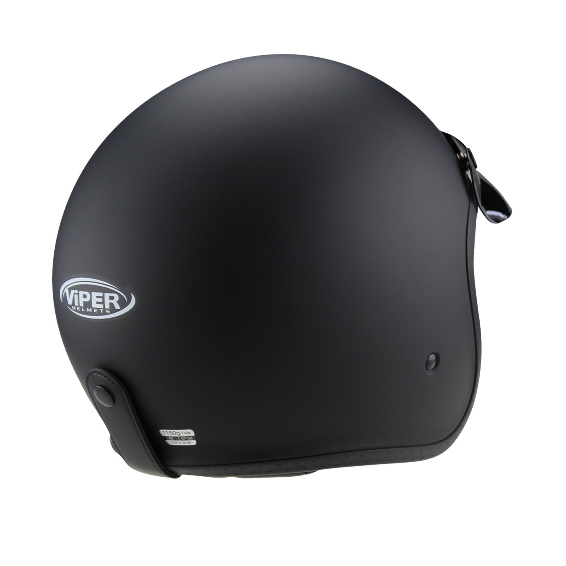 Viper RSV06+ Open Face Motorcycle Helmet Matt Black