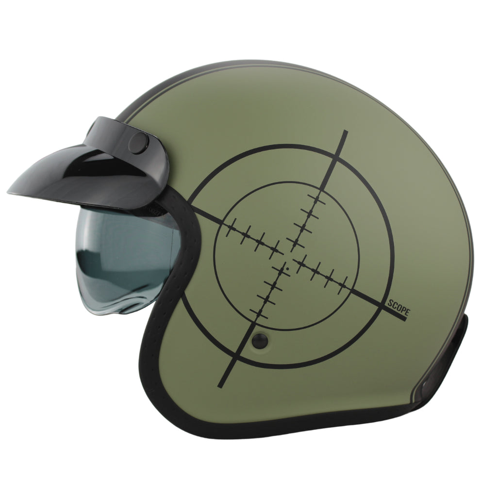 Viper RSV06+ Open Face Motorcycle Helmet Target UJ