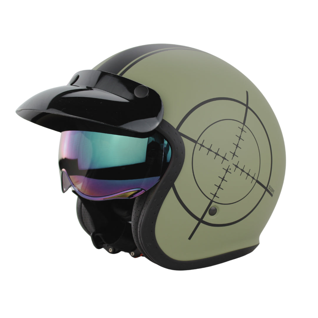 Viper RSV06+ Open Face Motorcycle Helmet Target UJ